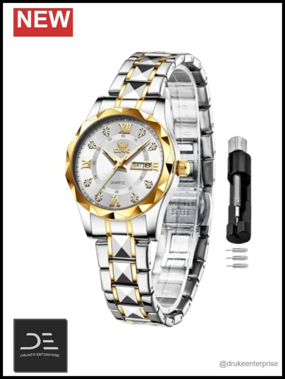 Stainless Steel Luminous Waterproof Dress Watch